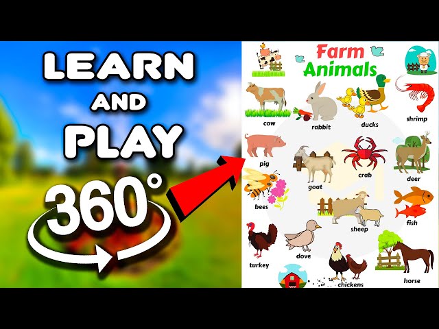 Farm Animals | Learn farm animals names in English | Vocabulary fo kids