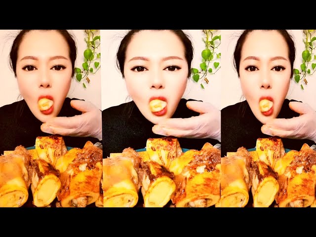 Mukbang Eating bone marrow Good