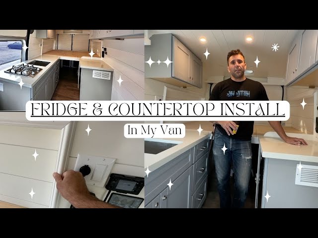 Fridge and Countertop Install In My Van