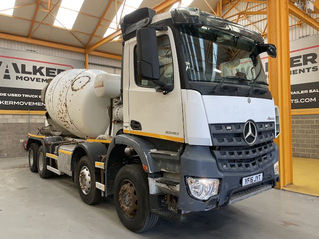 New In Stocklist For Sale: MERCEDES BENZ AROCS 3240 *EURO 6* 8X4 CEMENT MIXER – 2016 – YF16 JYT