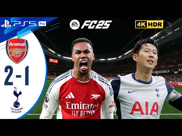 Arsenal 2-1 Tottenham Hotspur | Premier League 24/25 Full Match | FC 25 | PS5 Pro [4K60]