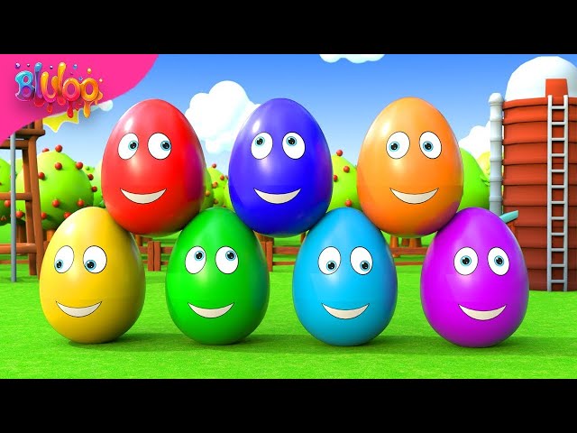 Surprise Eggs Kids Song | Colorful Eggs | BluLoo Nursery Rhymes & Kids Songs