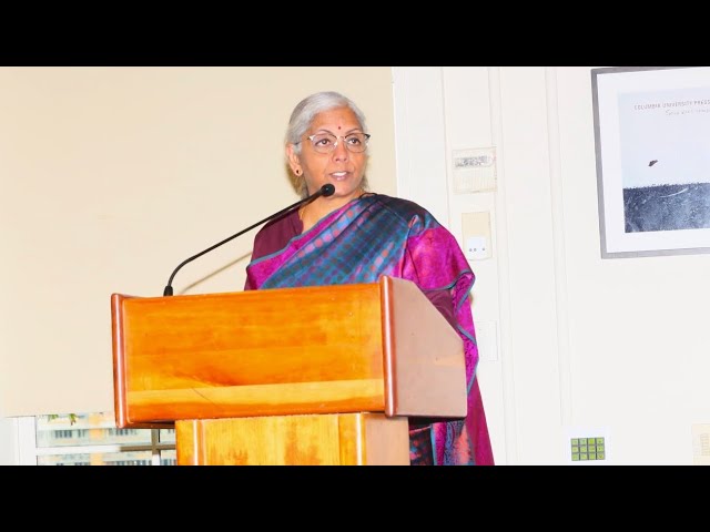 Smt Nirmala Sitharaman's keynote address at Columbia University, in New York, USA