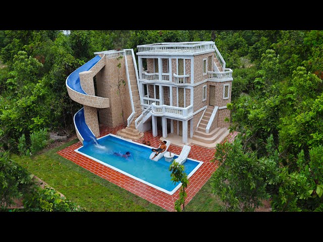 [Full Video] Build Creative Water Slide Park To Underground Swimming Pool & Beautiful  Villa House