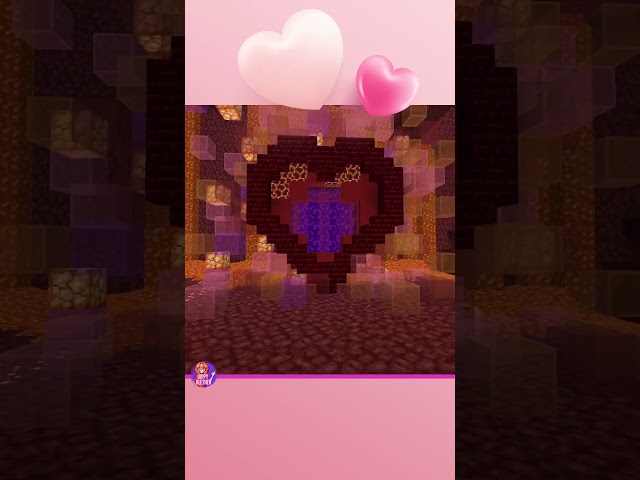 Build this HEART-SHAPED PORTAL for someone you love #minecraft  #shortsvideo