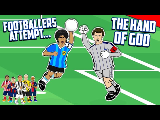 ✊Footballers Attempt The Hand of God✊ Ronaldo Messi Neymar +more! (Maradona vs England Frontmen 2.8)