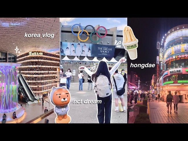 korea vlog ♡₊˚‧ nct dream concert, hongdae shopping, starfield library | ft. totwoo