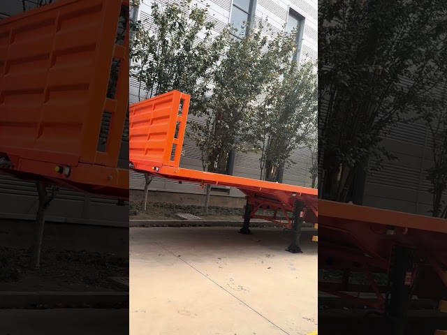 flatbed trailer with front plate FEICHI SHIPPING TO AFRICA