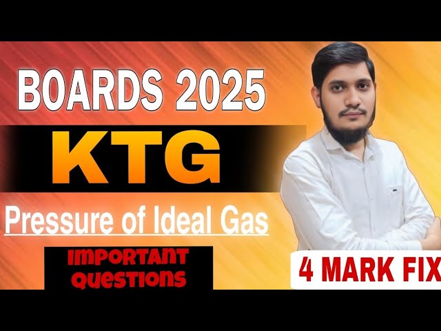 pressure of ideal gas  || KTG important derivation 2025 maharashtra board exam || 4 Marks fix