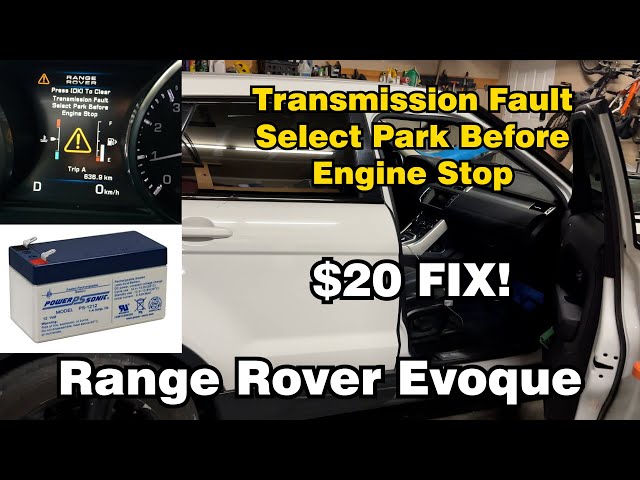 Range Rover Evoque Auxiliary Battery PS1212 Install Transmission Fault