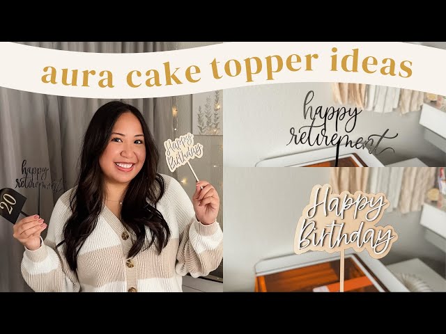 Glowforge Aura Project Idea: Wood & Acrylic Cake Toppers