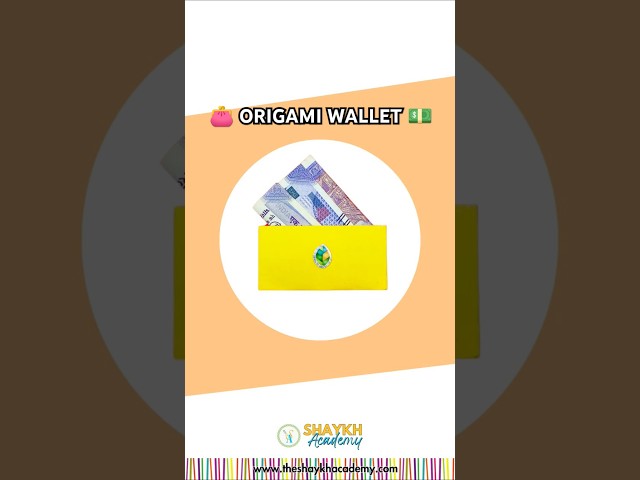 💵 Let's make an Origami Wallet 🧑🏻‍🎨 | School Craft Ideas ✂️ #craft #art #shorts #trending #school