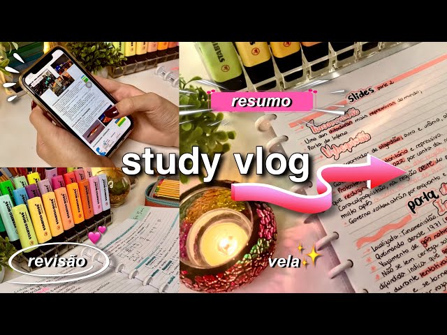 STUDY VLOG Produtivo | Estude comigo | fazendo Resumo (narrado)