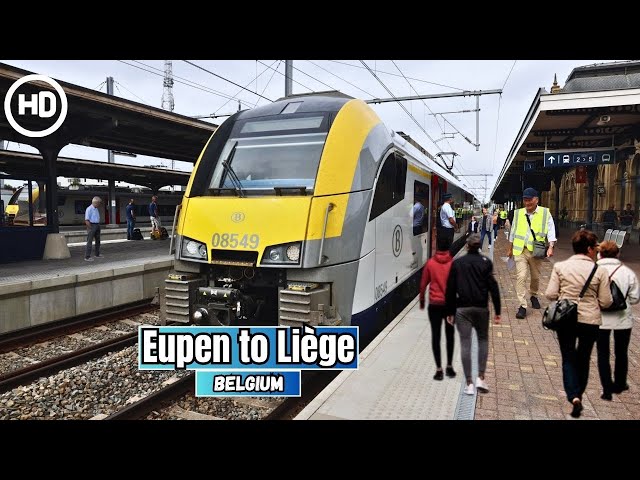 ❄️ Winter Train Tour: Eupen to Liège, Belgium 2025 | Scenic Ride in 4K