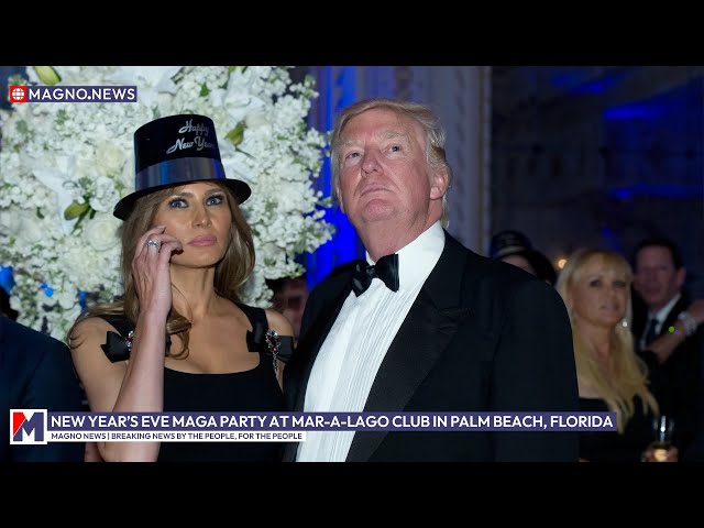 Donald Trump celebrate New Year's Eve close to family and friends at Mar-a-Lago in Florida 2024/2025