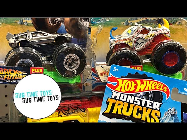 NEW HOT WHEELS MONSTER TRUCKS TOY ON MY WALMART TOY HUNT! THANOS, DELOREAN HOT WHEEL!