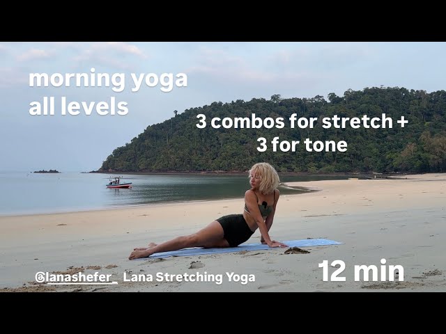 Morning yoga for all levels. 10min #yogalates #lanastretchingyoga #fullbodyworkout