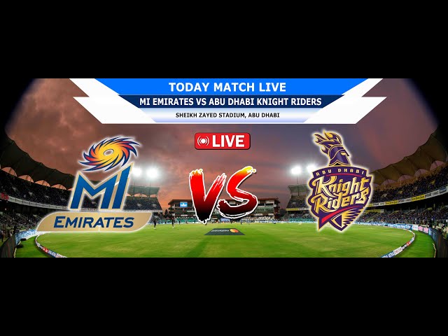 MI Emirates vs Abu Dhabi Knight Riders | T20 | International League T20 Live