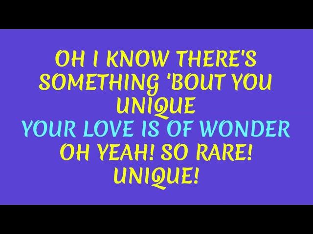 Unique (Men's short version) - (Official Lyric Video Karaoke) - {Copyright free}