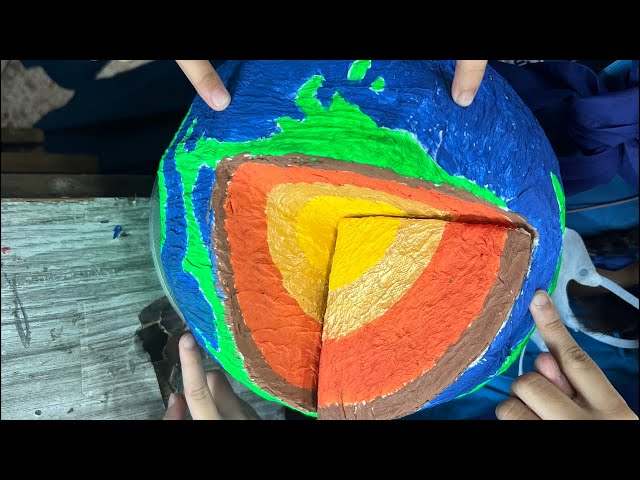 🔴Science project( 4layers of the earth)