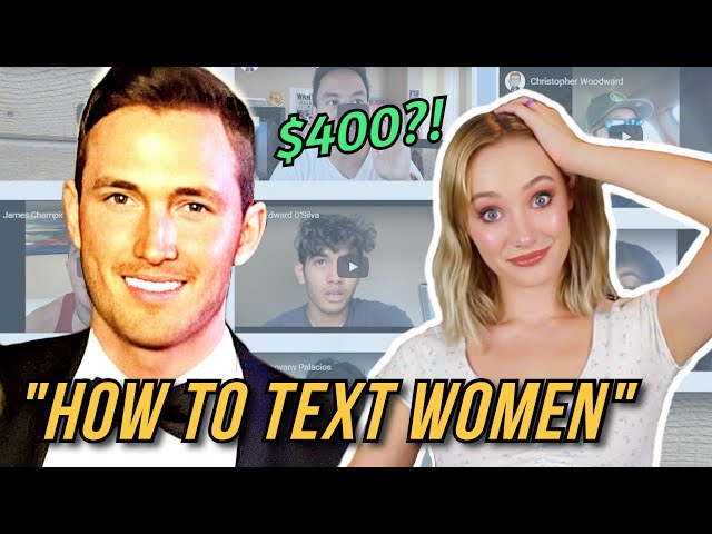 Reacting to Pick Up Artist Course on "How to Text Women"... (it gets weird)