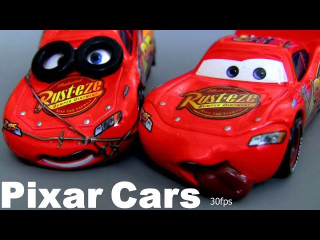 7 CARS Cactus Lightning Mcqueen, Tongue, Impound, Bug Mouth Disney Sponsorless 30fps