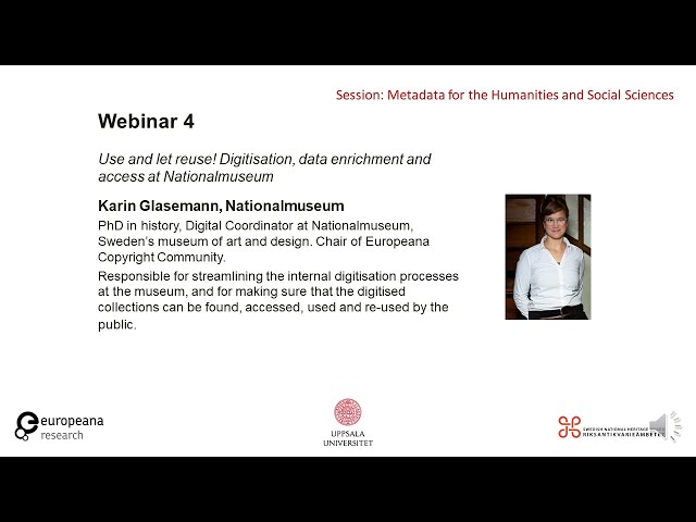 Enriching Metadata Webinar 4: Karin Glasemann - Use and let reuse!