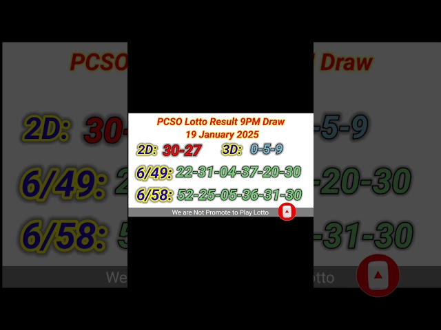 Lotto Result Today 9pm live draw January 19, 2025 Swertres Ez2 || PCSO Lotto live result today