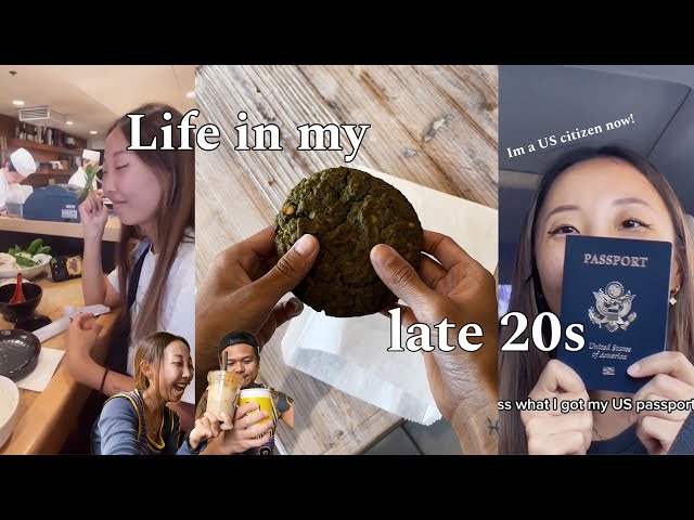 life in my late 20s | working, becoming US citizen, cafe runs, skincare