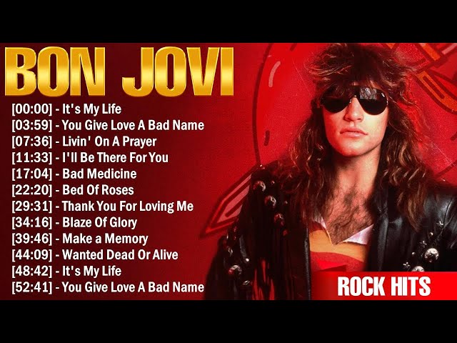 Bon Jovi Best Rock Songs Playlist Ever ~ Greatest Hits Of Full Album