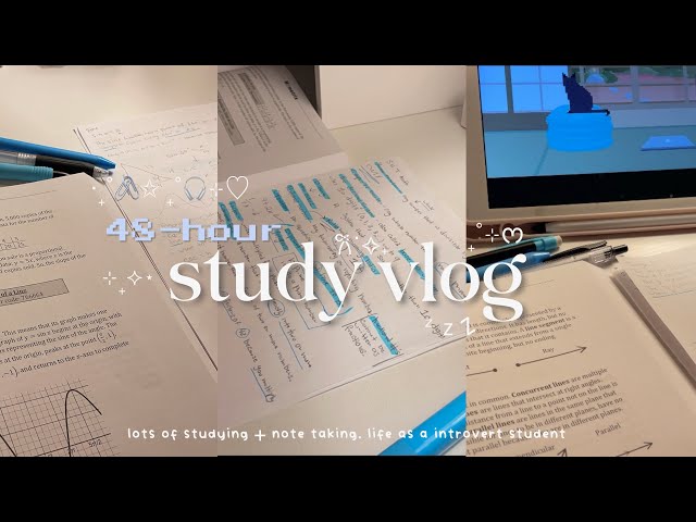 48 hour study vlog ⊹₊⟡⋆ studying, baking, life as an introvert, realistic days in my life