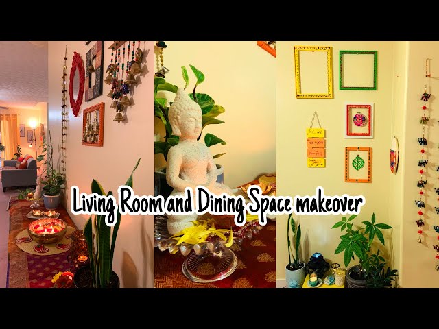 Living Room and Dining space Makeover - Budget Friendly Decor Ideas