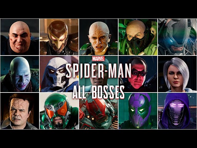 Marvel's Spider-Man + Miles Morales - All Bosses & Epic Fights w/ Cutscenes | Full Gameplay 4K 60FPS