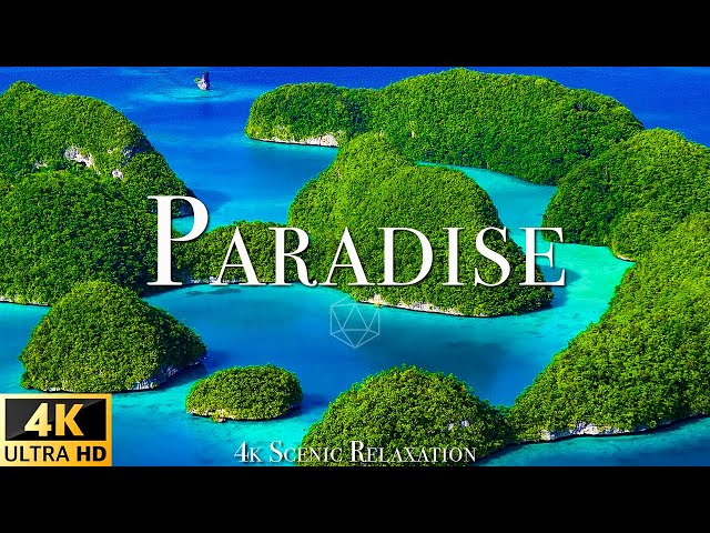 FLYING OVER PARADISE (4K UHD) Amazing Beautiful Nature Scenery & Relaxing Music - 4K Video Ultra HD