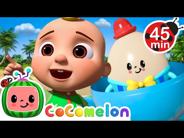 Humpty Dumpty Gets Knocked Down, then Gets Back Up Again! 🥚| Cocomelon Animal Time - Nursery Rhymes