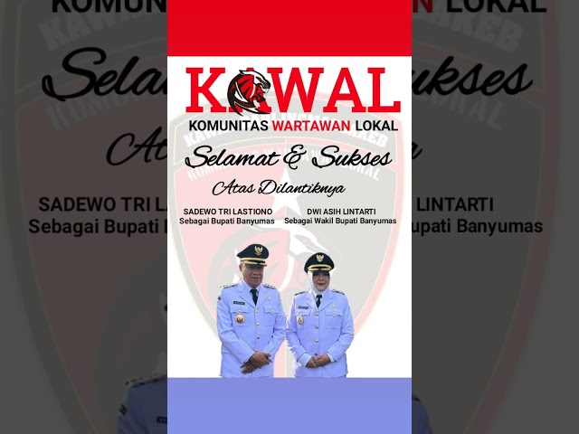 Bupati Banyumas, Sadewo Tri Lastiono dan Wakil Bupati Banyumas, Dwi Asih Lintarti Periode 2024-2025