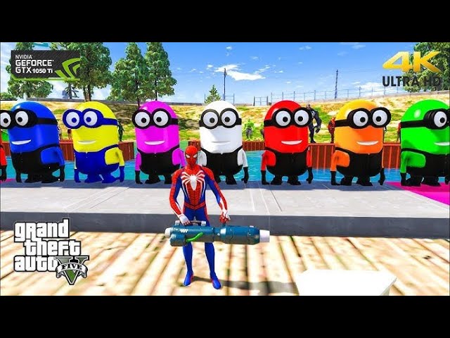 GTA V Do You Love Me? Spiderman VS MINIONS