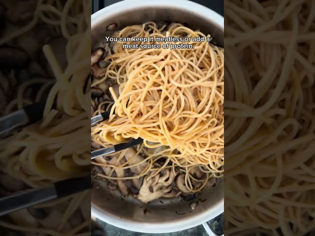 Gourmet Pasta Night at Home: Mushroom Ragout & Creamy Parmigiano Sauce with Pantry Staples!