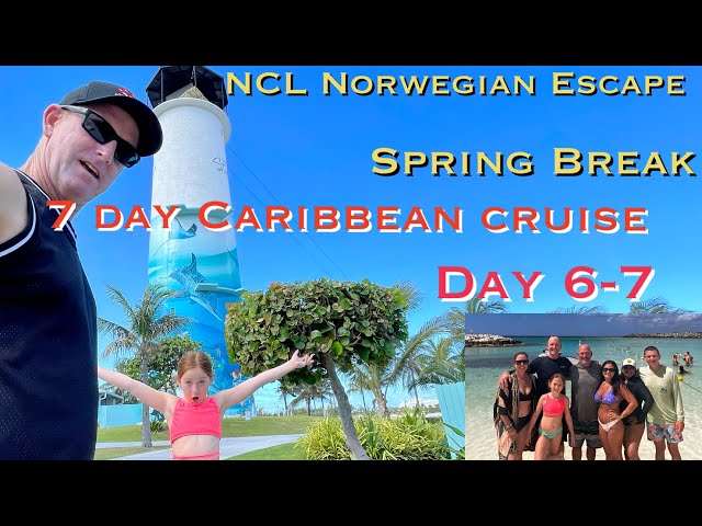 NCL Norwegian Escape 7 day Caribbean cruise part 3 Great stirrup cay