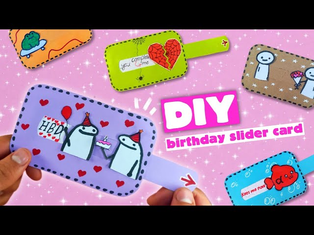 birthday card ideas easy | slider card tutorial easy for birthday