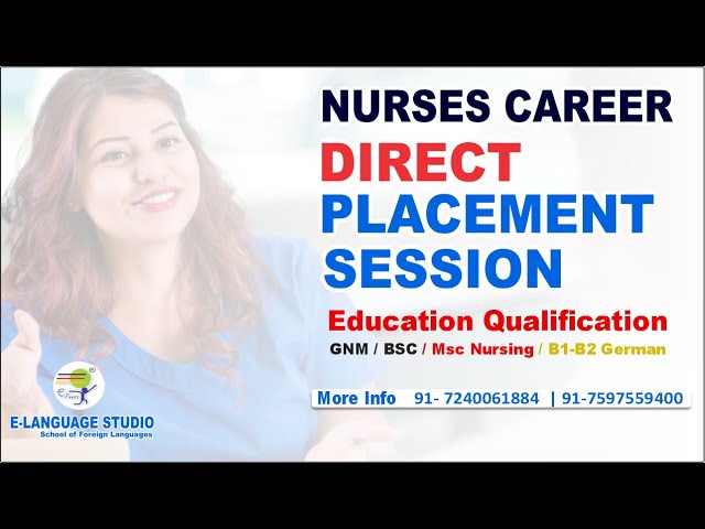 Nursing Job E Language Studio Placements Free Recruitment for Nurses