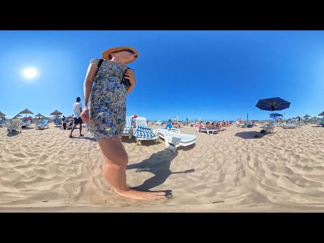 Beach Patacona | VR 360° |3D Virtual Walking Tour | 5 August  2024 | 8K