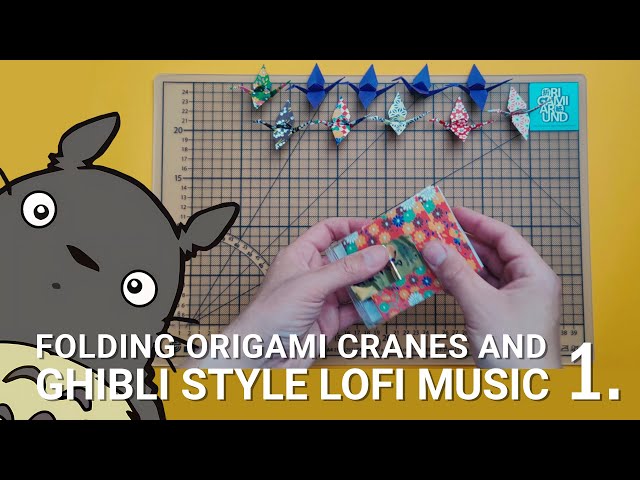 Ghibli Soundtrack Style LOFI Beats (1 hour) Folding Origami Cranes Timelapse #chill #lofi #lofimusic