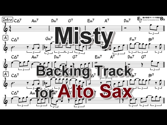 Misty - Backing Track with Sheet Music for Alto Sax