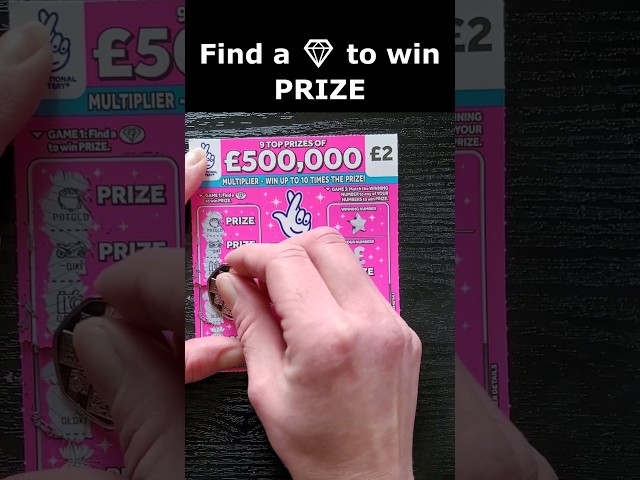 £500,000 PINK LOTTO ASMR Scratch Card UK National Lottery Scratcher ScratchOff Jackpot Hunting