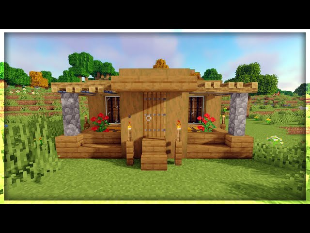 Minecraft Tutorial | How to Build a Wooden Starter House