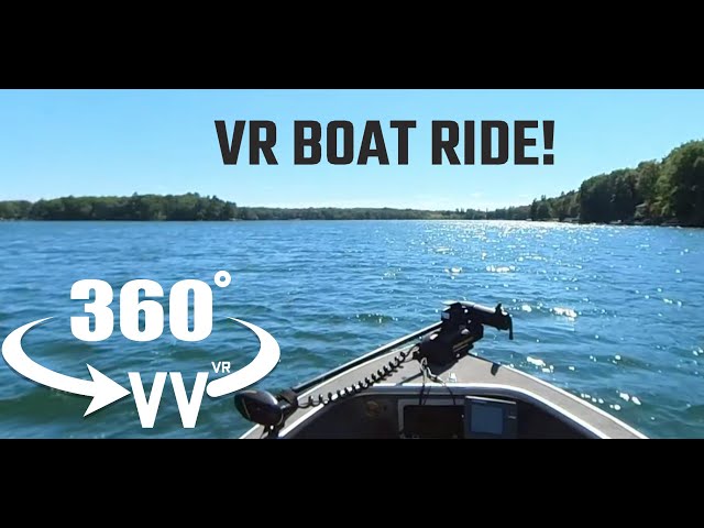 VR Boat Ride on Deer Lake , Wisconsin - 360 fishing