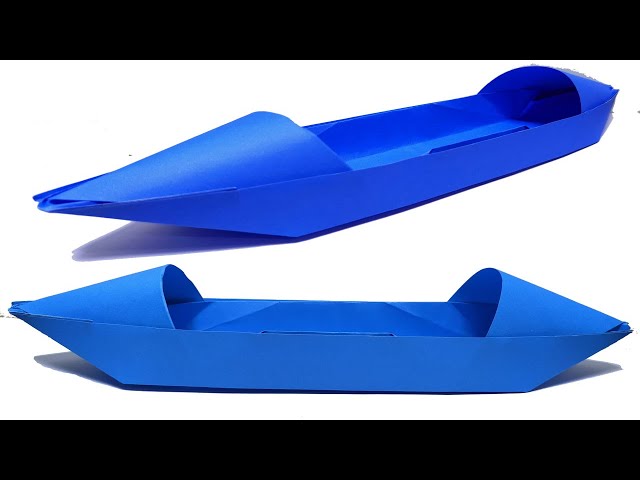 How to Make a Paper Canoe  that Floats - Origami Boat Tutorial | Paper Boat Making