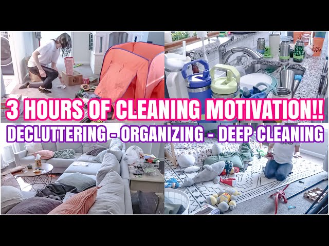 EXTREME 3 HOUR CLEANING MARATHON | DECLUTTER, ORGANIZE + DEEP CLEAN | SPEED CLEANING MOTIVATION 2025