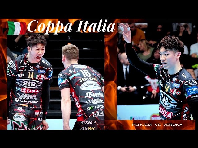 Coppa Italia 🇮🇹 準決勝・前半/ ペルージャ 石川祐希 選手/ コートでのコミュニケーション・タイムアウト中